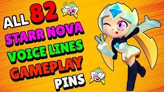 Brawl Stars Starr Nova Voice Lines, All Animated Pins & Gameplay!