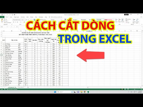 Cách Cắt Dòng Trong Excel mới nhất 2023