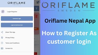 How to register in Oriflame Nepal App | Oriflame Nepal screenshot 1