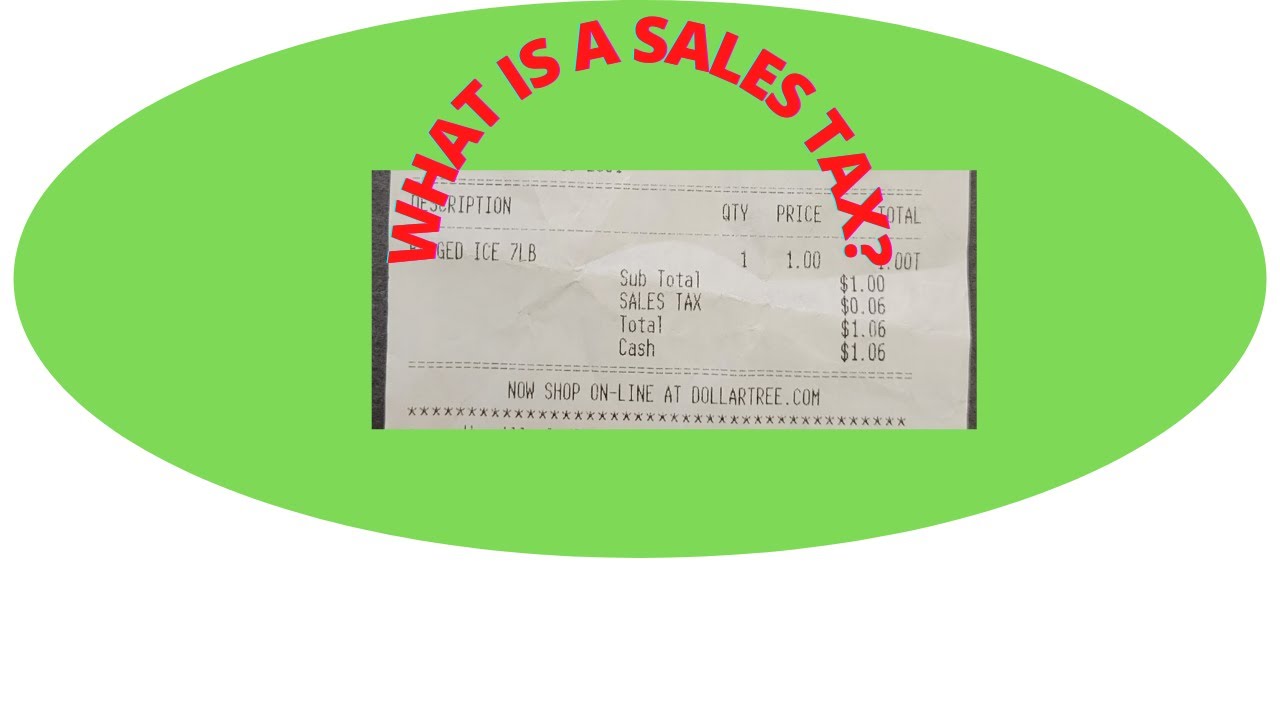 What Is A Sales Tax? YouTube