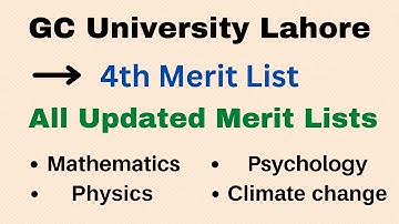 GCU Lahore Merit List Updates | GCU latest merit lists