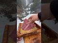 Kütük Ocakta Dana T-Bone 🥩 ❄️ / beef T-bone steak on log stove