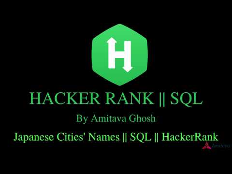 Japanese Cities' Names | Easy | SQL | HackerRank