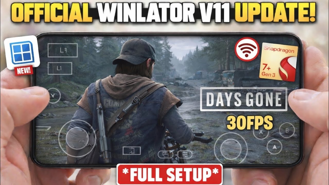 Days Gone on Android 😳 Winlator V11 30FPS TEST | Snapdragon 7+ Gen 3 # ...