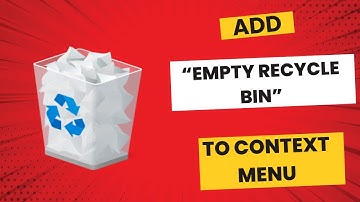 How to add "Empty Recycle Bin" to Windows Desktop Context Menu