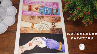 Watercolor painting step by step, || Shiv Parvati || RamSita || Radhakrishnan | #watercolor#youtube