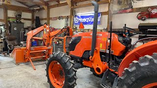 How to remove the loader on a Kubota M6060 or 7060!