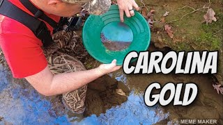 Backwoods Gold Prospecting  ON THE GOLD in South Carolina!