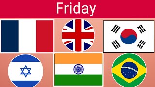 How to say "Friday" in different countries
