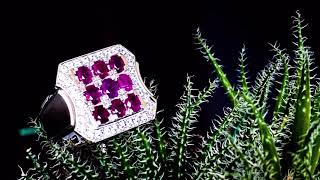 ORDER BY CUSTOMER - Custom Made Silver Ring With Natural Ruby 9pcs