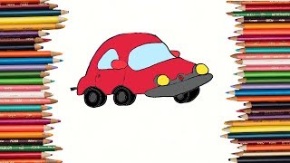 تعليم الرسم| كيفية رسم سيارة بسيطة بالخطوات