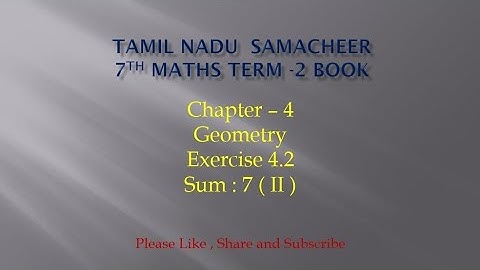 7th maths term 2 book|Chapter 4|Geometry|Exercise 4.2|Sum : 7(II)|@JMDMmathschannel