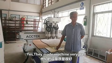 AccTek three heads cnc router wood AKM1325-3 buyer feedback in Thailand