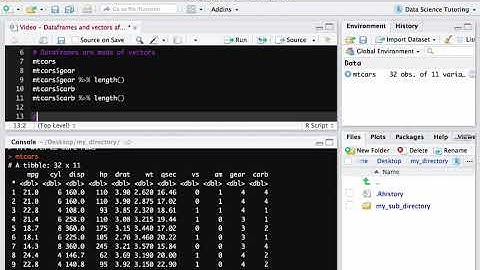 Vectors, data frames, and lists (R Tidyverse)