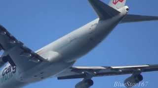Cargolux Italia Boeing 747-400F Lx-Ycv Taking Off From Kixrjbb Osaka - Kansai Rwy 06R