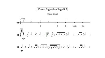 Virtual Sight Reading Level 4.5 (Snare Drum)