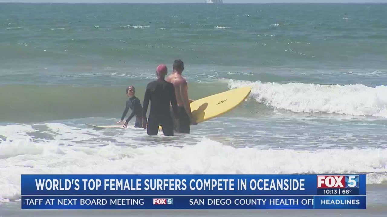 World's Top Female Surfers Compete In Oceanside - YouTube