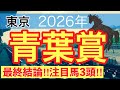 【青葉賞2026】蓮の競馬予想(最終結論)