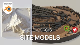 Model 3D Sites on BlenderGIS with Swisstopo Data screenshot 5