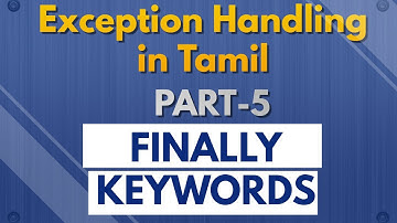 Exception Handling in Tamil -  Keywords - finally- 5- Payilagam