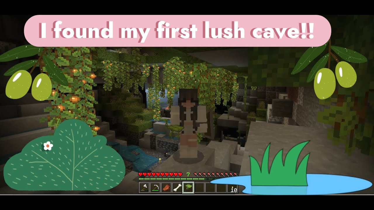 I found a lush cave in Minecraft survival!! || Gaming Star Princess ...