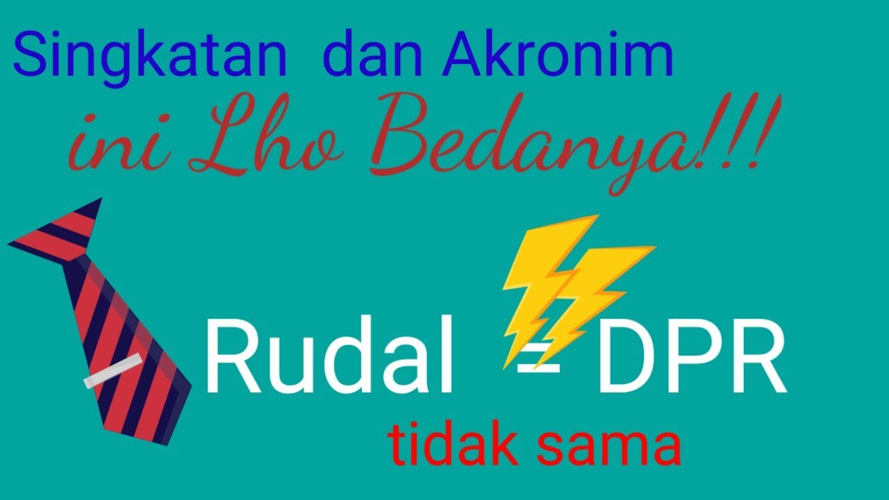 Perbedaan singkatan dan akronim | cara jitu membedakan singkatan dan