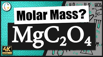 How to find the molar mass of MgC2O4 (Magnesium Oxalate)