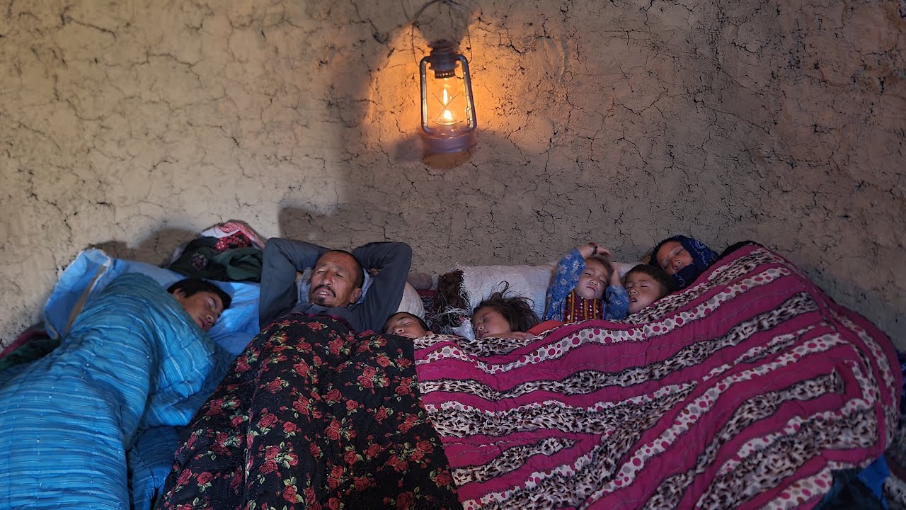 How This Large Afghan Family Lives in a Mud Mountain Cave | Rural Village Life in Remote Afghanistan