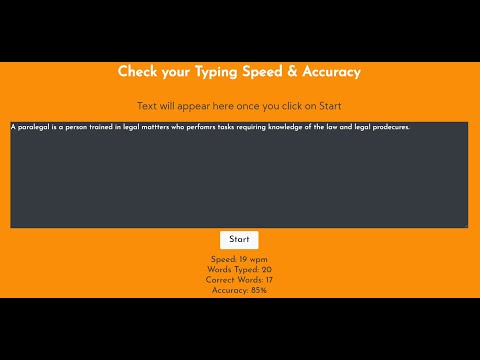 Typing Speed Calculator In JavaScript With Source Code | Source Code & Projects