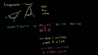 Congruent triangles and SSS | Congruence | Geometry | Khan Academy