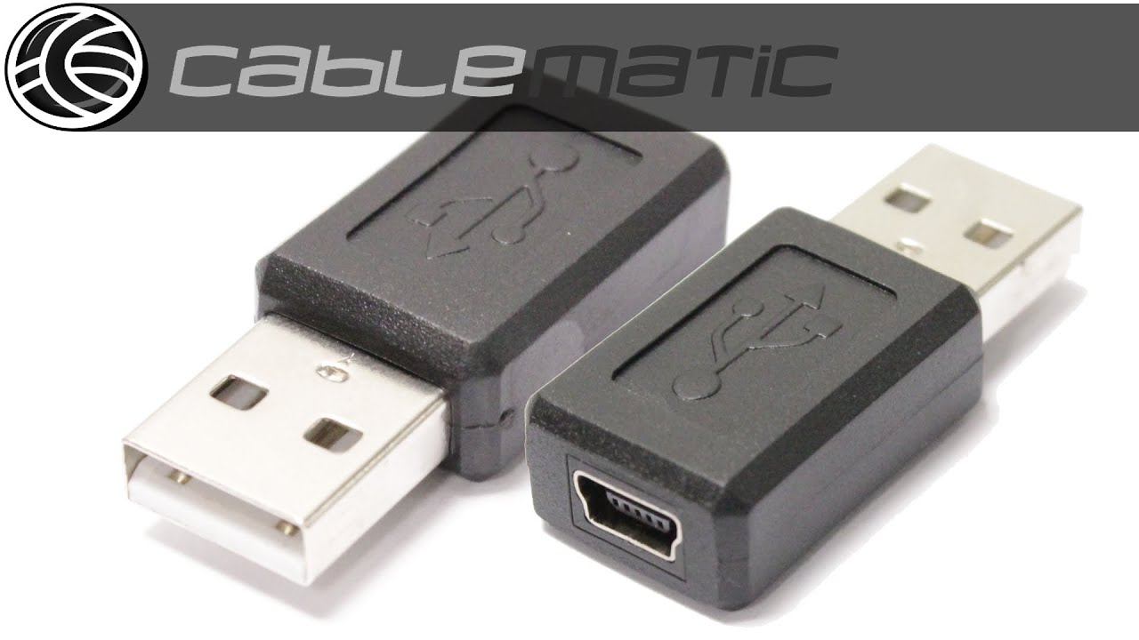 Adaptador Micro USB a Mini USB - 1x MicroUSB-B Hembra - 1x MiniUSB-B Macho