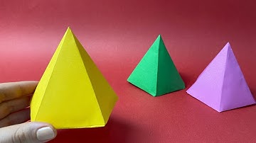 Como hacer una pirámide cuadrangular -  Rápido y fácil | Rectangular pyramid✅