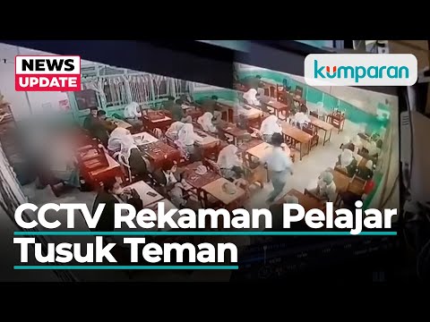 CCTV Pelajar SMA di Banjarmasin Tusuk Teman Sekelas yang Sering Ngebully