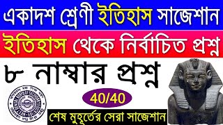 Class 11 History Last Minutes Suggestion 2020 | 8 Marks best questions West Bengal Council class xi