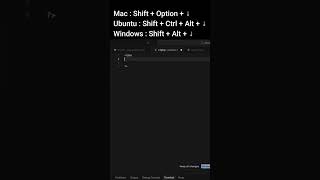 clone current line instantly in vscode | vscode tricks | #shorts | vs code shortcuts | #coding