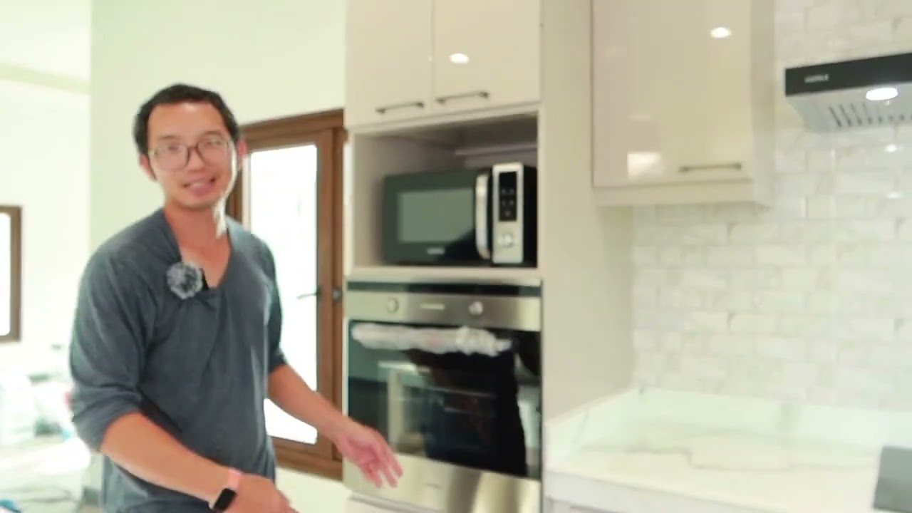 ชุดครัวปูนL-shape+ireland 2ชุดทั้งครัวนอกและครัวใน ฟังก์ชั่นจุกๆจัดเต็ม 