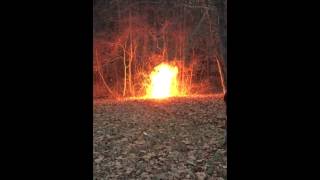 Exploding target and gasoline