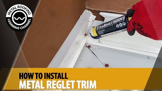 How To Install Reglet Trim For A Metal Roof. Reglet Flashing For Chimney, Cricket, Sidewall, Endwall
