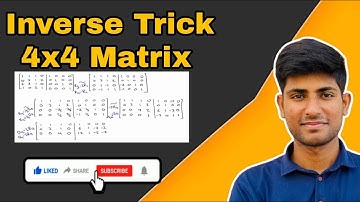 4x4 Matrix Inverse Using Row Operations | Identity Matrix Technique