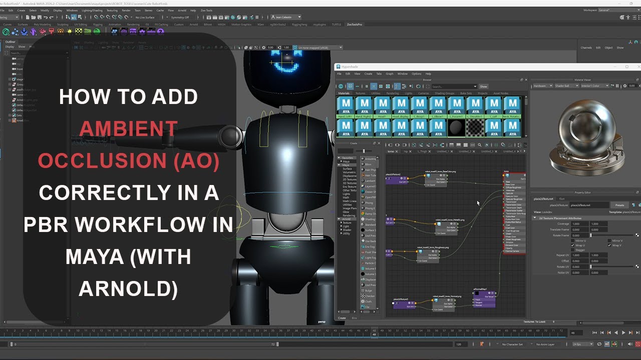How to Add Ambient Occlusion (AO) in a PBR Workflow – Maya & Arnold ...