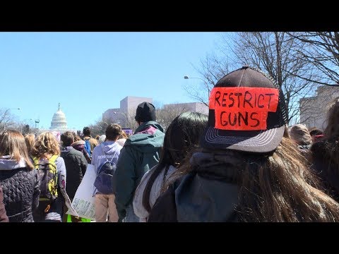 Emotional moment of silence held in DC gun control march