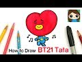 How to Draw BT21 Tata | BTS V Persona