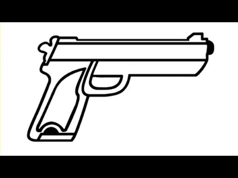 how to draw a gun easily | como dibujar una pistola | dibujo de pistola  fácil - thptnganamst.edu.vn