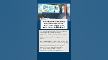 Viral Video Gibran Bingung saat Diminta Beri Pesan untuk Optimalisasi CPNS, John Sitorus Menyindir
