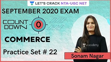 Practice Set #22 अभ्यास प्रश्न #22 | Commerce | NTA UGC NET | Sonam Nagar