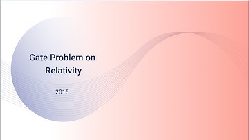 Gate Problem 2015 : Relativistivstic Question #gate #previousyearquestions