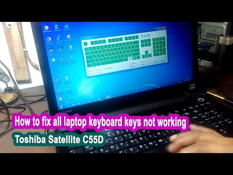 How To Fix All Laptop Keyboard Keys Not Working - Toshiba Satellite C55d