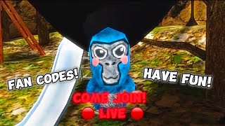 🔴Gorilla tag fan codes stream!🔴