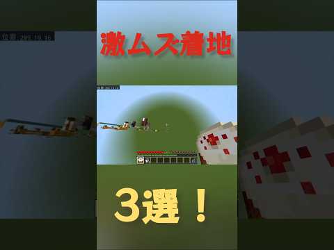 誰にも出来ない！？激ムズ着地3選！#マイクラ #着地