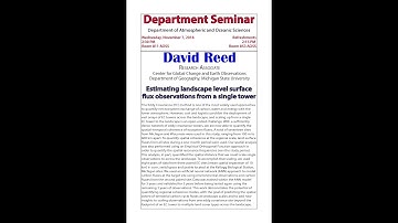 UW-AOS Department Seminar - November 7, 2018